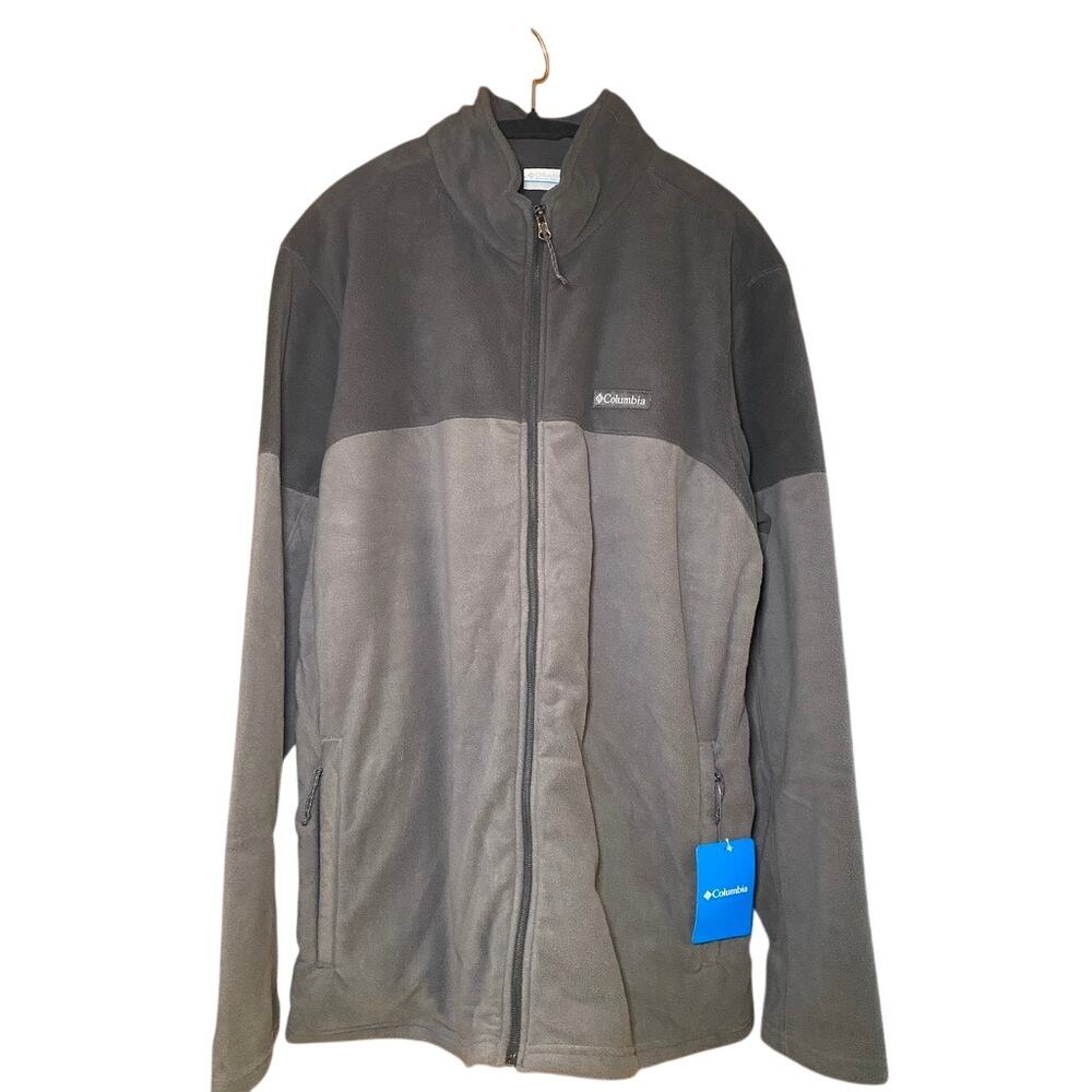 Columbia - Basin Trail Gray Fleece Jacket - Men's Size XXL Big and Tall